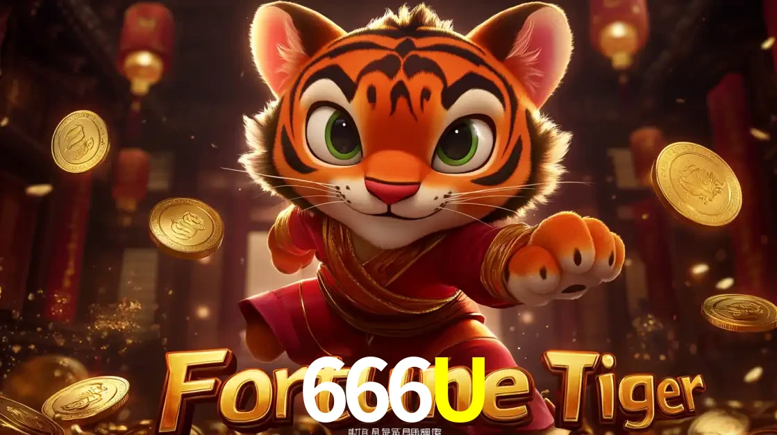 O carismático mascote do jogo de slot Fortune Tiger, um tigre fofo em pose de artes marciais, pronto para trazer sorte e multiplicadores de ganhos no cassino online 666U.